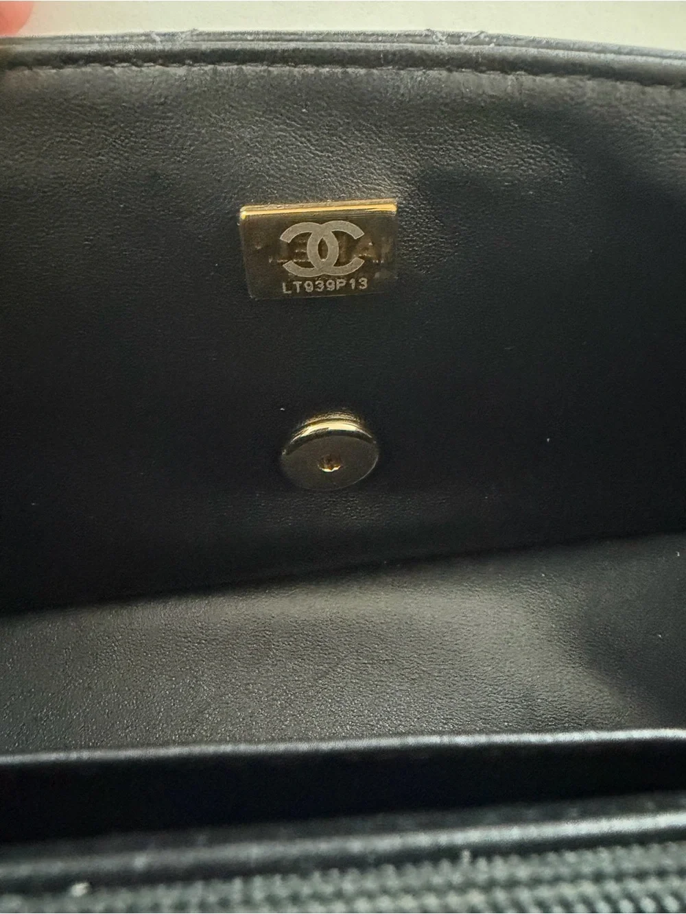 CHANEL Black Quilted Leather Top-Handle Crossbody with Gold-Tone Hardware